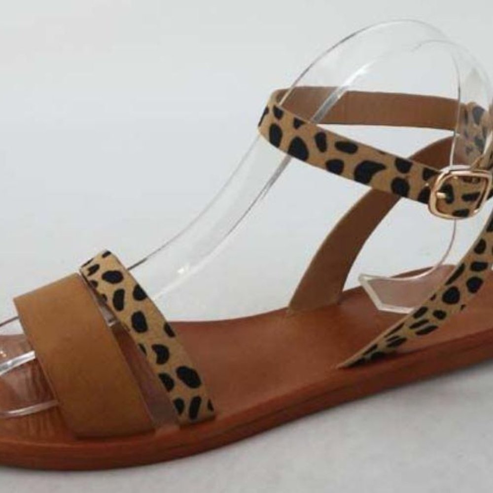 LEOPARD SANDAL BAMBOO